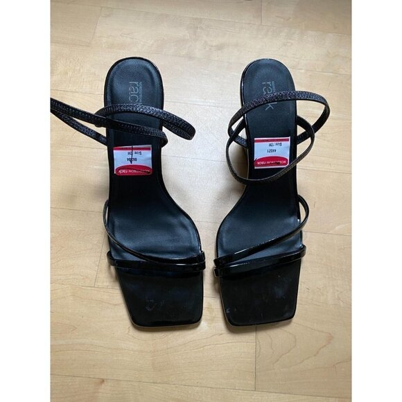 NORDSTROM Rack Women's "Reena" black wedge sandals open toe - Picture 2 of 9